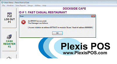 Access Violation Message